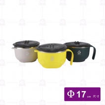 【C&C】泡麵碗(附蓋) (顏色隨機)-17cm