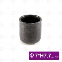 【宜瓷】大吞杯-黑天目-Φ7xH7.7cm