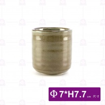 【宜瓷】大吞杯-綠天目-Φ7xH7.7cm