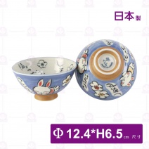 【日本】大平碗-福兔-Φ12.4xH6.5cm
