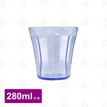 【鎰滿】YM0736  PC菱角水杯  280cc 藍(12入/盒)