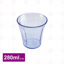 【鎰滿】YM0736  PC菱角水杯  280cc 藍(12入/盒)