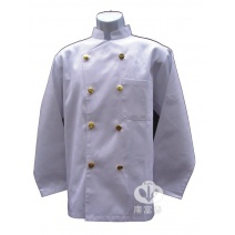 中山領雙排扣(金扣) 長袖廚師服 2L A103