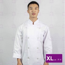 A103中山領雙排扣廚師服-長袖 XL