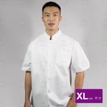 A104 中山領單排釦廚師服-短袖XL