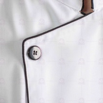 A112中山領雙排扣滾單黑邊廚師服-7分袖  L