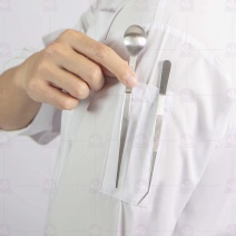 A112中山領雙排扣滾單黑邊廚師服-7分袖  M