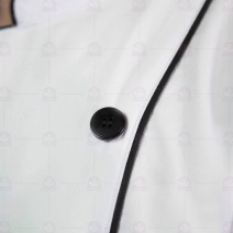 A119中山領雙排滾雙黑邊廚師服-短袖 XL