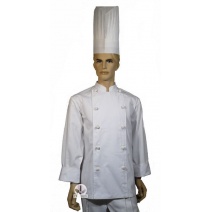 A151中山雙排扣白布釦長袖  3L