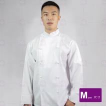 A151 中山雙排扣白布釦-長袖  M