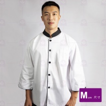 A153 中山單排黑領滾單黑邊-七分袖  M