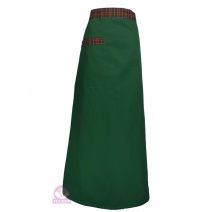 A407-2 腰帶圍裙  綠配格花 85cm