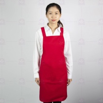 A604-3大日式雙袋圍裙-紅 79cm