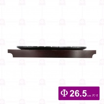 大圓竹節牛排盤-鐵盤 Φ26.5xH2.5cm(無木
