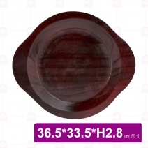 特大圓型木盤 36.5x33.5xH2.8cm(無鐵板)