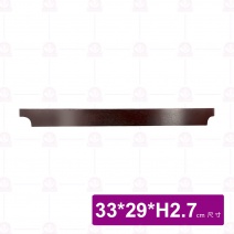  大圓竹節牛排盤-木板 33x29xH2.7cm(無鐵板