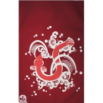 A335-6單片雙色海鮮暗紅門簾-鰻魚 W30xH45cm
