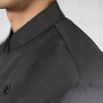 A129黑色中山雙排黑扣-7分袖 XL