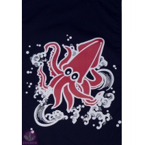A334-7雙色海鮮藍門簾 魷魚 (單片式)