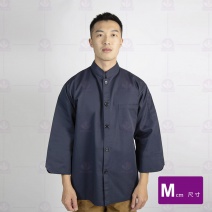 A168卡其色中山單排扣短袖  M