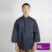 A168卡其色中山單排扣短袖  XL