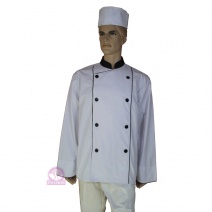 【訂製品】Z171中山單排領口/袖口配黑邊七分袖 XL