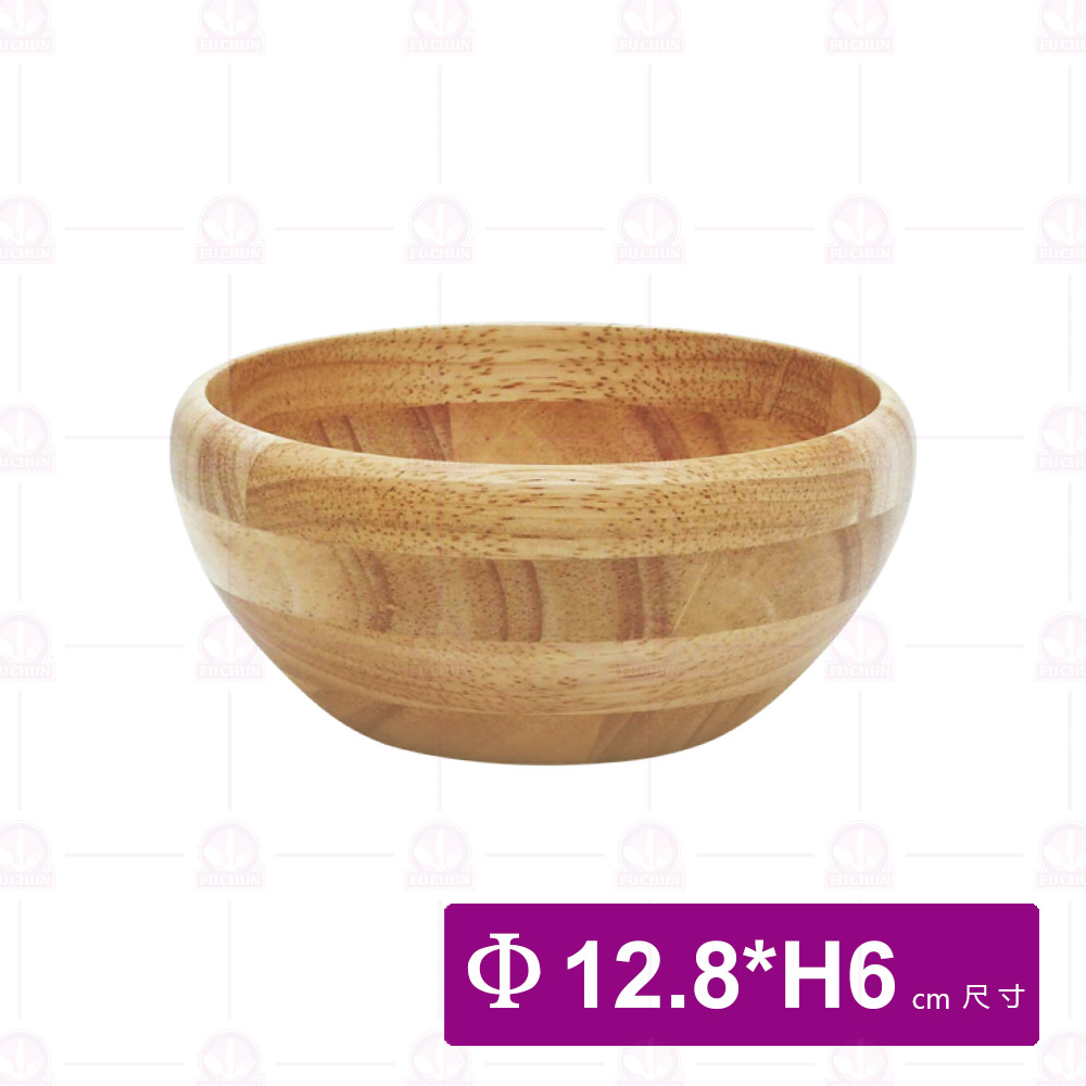 【菊川本味】橡膠木缽(縮口) F250-12Φ12.8xH6cm