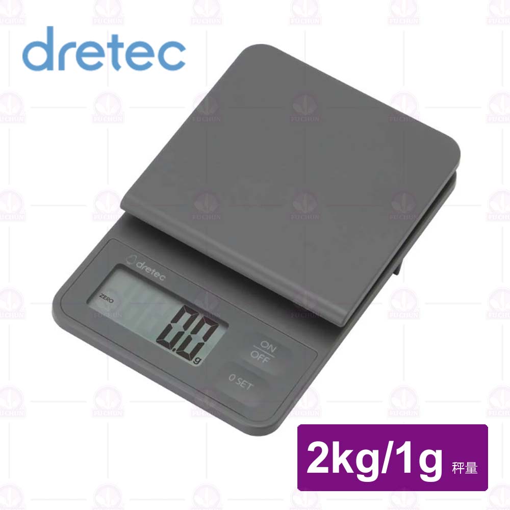 【日本dretec】軟糖輕巧型塑顯電子秤-2kg/1g