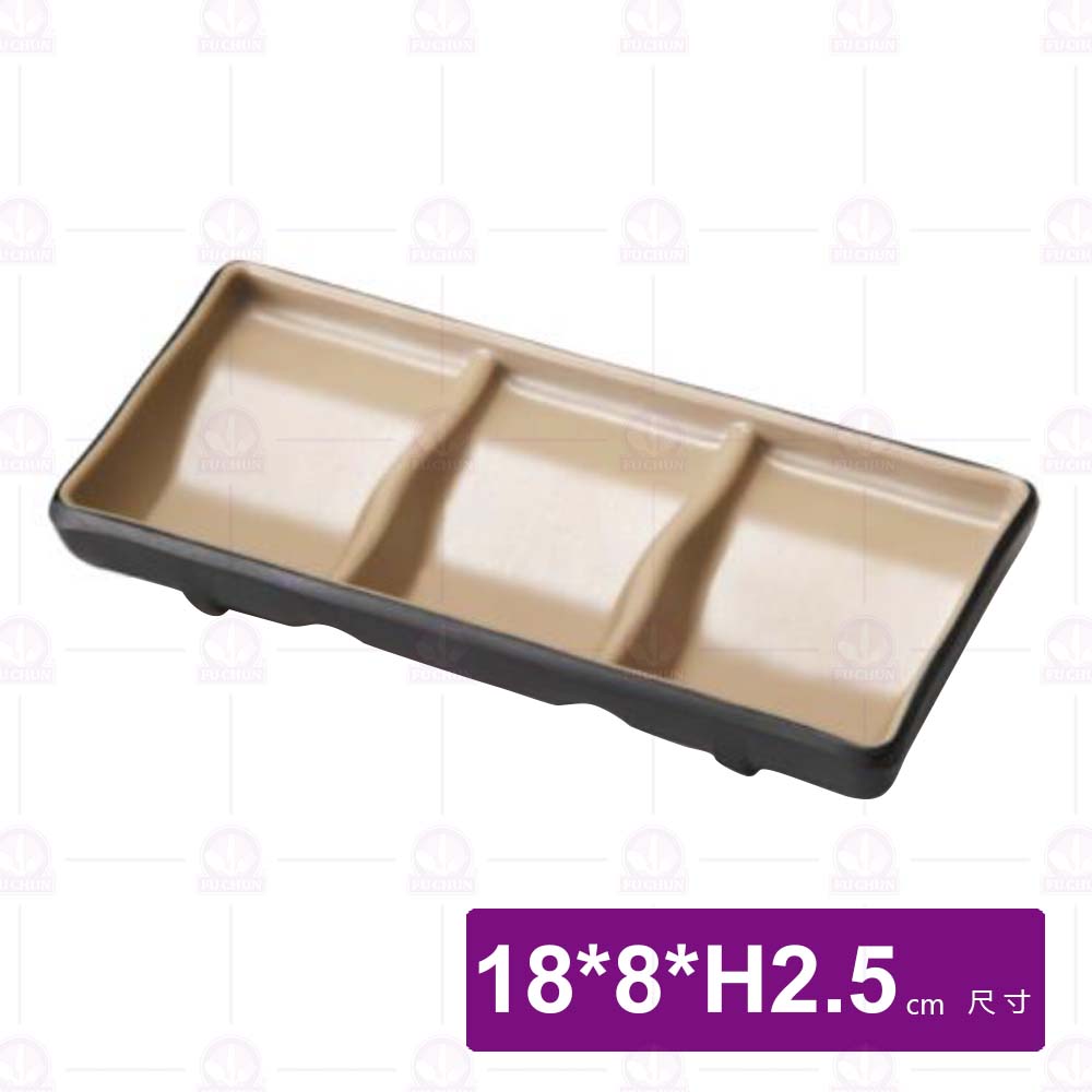 【Shunta金順代】原器雙色日式三格醬料碟(12入/盒)