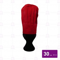 A307-2 廚師高帽 布頂  紅-高30cm