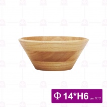 【菊川本味】橡膠木碗(直邊平底) Φ14xH6cm