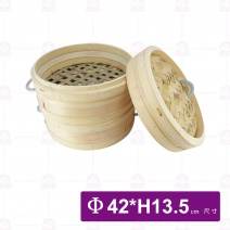 竹蒸籠1.4尺(加厚)-層