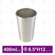 304單層不鏽鋼飲料杯-400ml