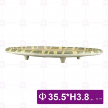 【HS】JR007陶面藤編圓盤14吋(綠藤)(6入/盒)