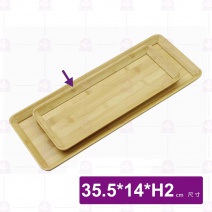 【菊川本味】M291圓角斜邊竹盤(長條)-35.5x14xH2cm