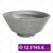 【HS】JA151 陶面龜甲飯碗(沙礫)(24入/盒)