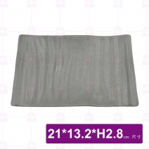 【HS】JA255 8.2吋陶面條紋燒物盤(沙礫)(12入/盒)