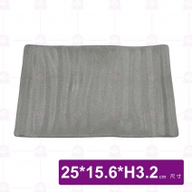 【HS】JA256 10吋陶面條紋燒物盤(沙礫)(12入/盒)