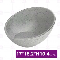 【HS】JA3085 6.7吋陶面斜口碗(沙礫)(6入/盒)