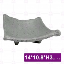 【HS】JA803 陶面不規則沾醬碟(沙礫)(24入/盒)