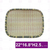 【HS】JR1101 陶面藤編長方盤(綠藤)(10入/盒)