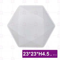 【HS】SK022  六角深缽盤 9吋(白)(12入/盒)-23xH4.5cm