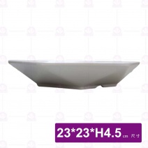 【HS】SK022  六角深缽盤 9吋(白)(12入/盒)-23xH4.5cm
