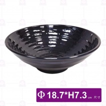 M3072 拉麵碗(黑)(12入/盒)-Φ18.7xH7.3cm