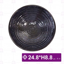 M3078 拉麵碗(黑)(12入/盒)-Φ24.8xH8.8cm