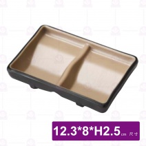 【Shunta金順代】原器雙色日式兩格醬料碟(12入/盒)