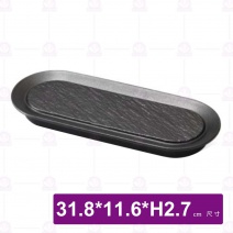 【Shunta金順代】原器黑色12吋石紋長方造型盤(12入/盒