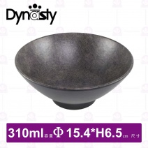 【台灣美耐】AD01005 墨采寬口碗(12入/盒)-310ml