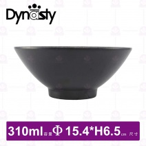 【台灣美耐】AD01005 墨采寬口碗(12入/盒)-310ml