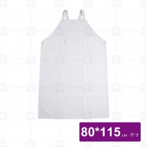 多功能防水魚裙(白/有口袋)-80x115cm(不含肩帶)
